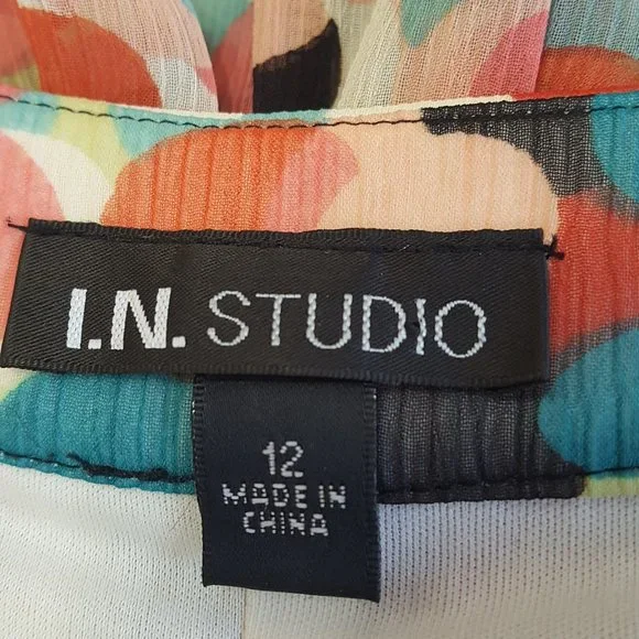 I.N. Studio Women´s Multicolor Shift Dress, Size 12 - Picture 8 of 16